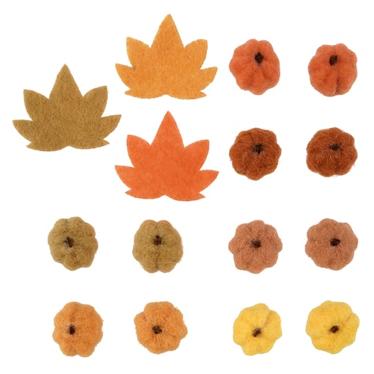 Fabric Pumpkins & Leaves Decorative Components, 15ct. by Ashland®